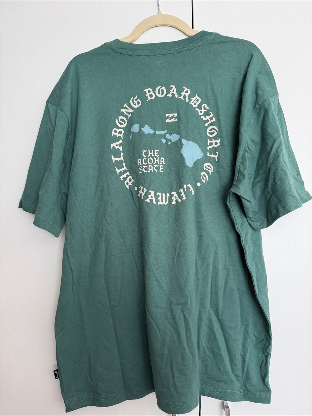 Billabong Hawaii Board Short Graphic Tee Men’s XL Teal Green NWT Surf Shirt